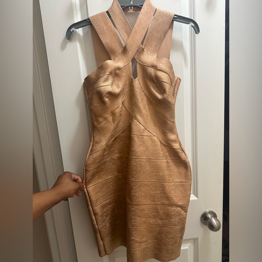 Rose Gold Bandage Dress